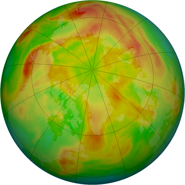 Arctic ozone map for 11 May 1986